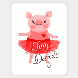 Pig Ballet Dancer Magnet